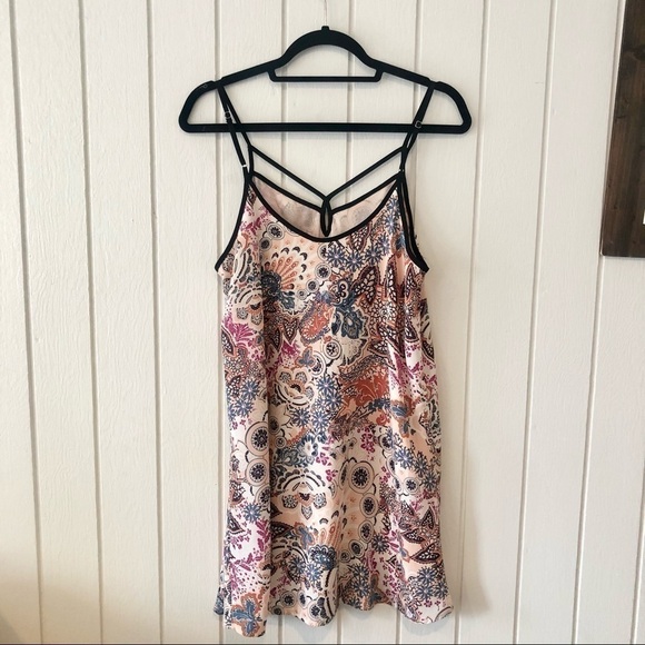 Lush Pink Boho Mini Shift Printed Flowy Dress - Picture 7 of 7